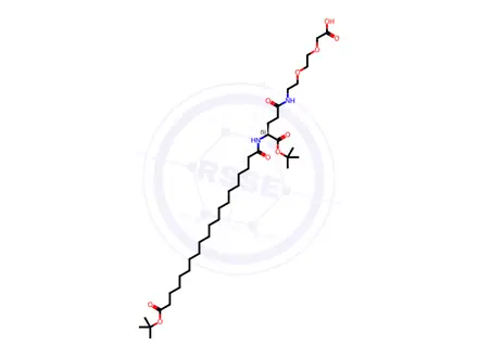 Chemical structure of Semaglutide Impurity 39(tBuO-C20-γ-Glu-AEEA-OtBu)