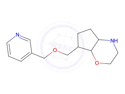 Chemical structure of 7-((Pyridin-3-ylmethoxy)methyl)octahydrocyclopenta[b][1,4]oxazine