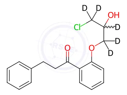 Chemical structure of Propafenone Impurity 5-d5 (Propafenone EP Impurity E-d5) (Mixture of Enantiomers)