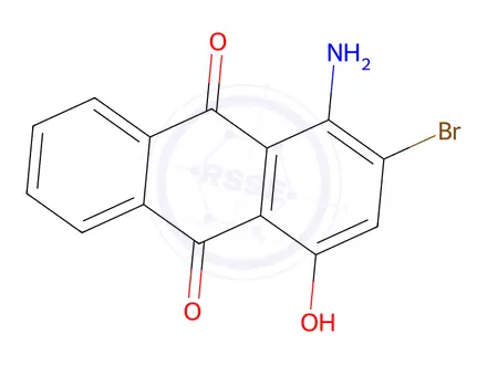 Chemical structure of 1-AMINO-2-BROMO-4-HYDROXY ANTHRAQUINONE