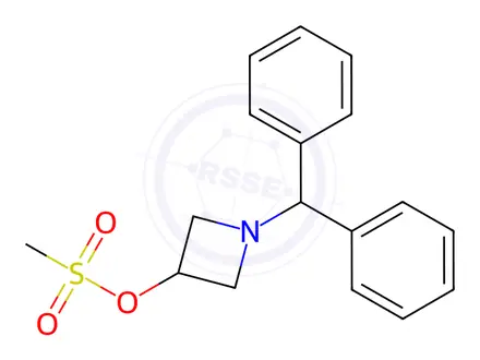 Chemical structure of 1-Benzhydryl-3-methanesulfonatoazetidine