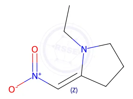 Chemical structure of 1-ethyl-2-(nitromethylene)pyrrolidine