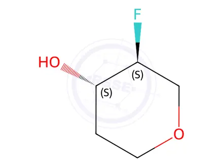 Chemical structure of (3S,4S)-3-fluorotetrahydro-2H-pyran-4-ol