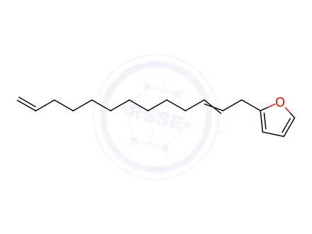 Chemical structure of 2-(2,12-Tridecadienyl)furan