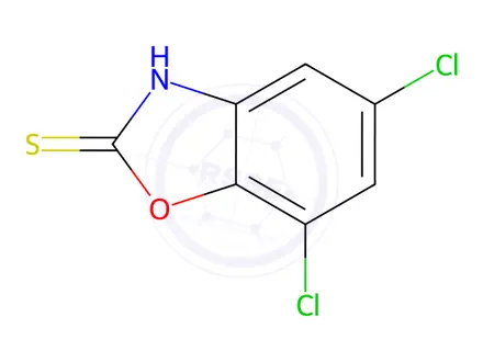 Chemical structure of 5,7-dichlorobenzo[d]oxazole-2-thiol