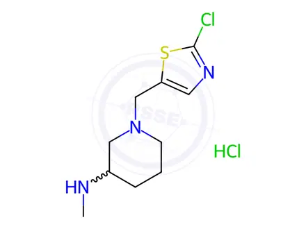 Chemical structure of 1-((2-Chlorothiazol-5-yl)methyl)-N-methylpiperidin-3-amine hydrochloride