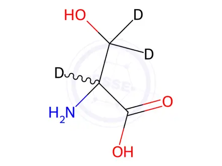 Chemical structure of DL-serine-[D3]