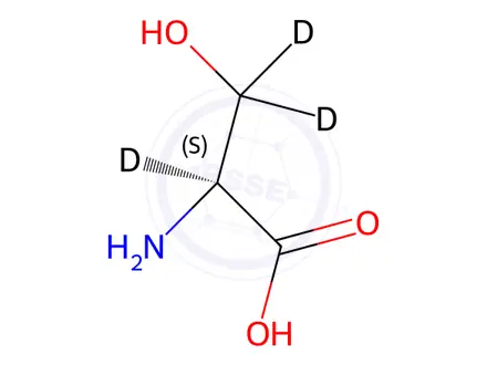 Chemical structure of L-Serine-2,3,3-[D3]