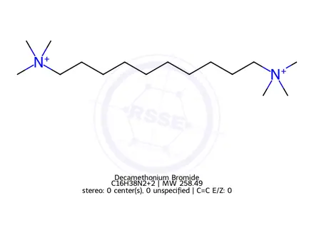 Chemical structure of Decamethonium Bromide