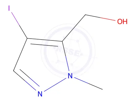 Chemical structure of (4-Iodo-2-methyl-2H-pyrazol-3-yl)-methanol