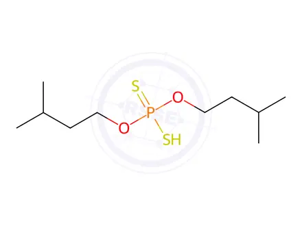 Chemical structure of O,O'-diisopentyl hydrogen dithiophosphate