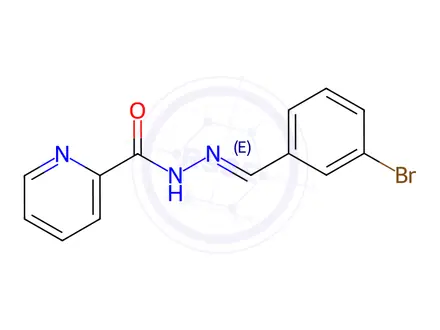 Chemical structure of N'-(3-bromobenzylidene)-2-pyridinecarbohydrazide