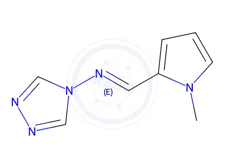Chemical structure of N-[(E)-(1-methyl-1H-pyrrol-2-yl)methylidene]-4H-1,2,4-triazol-4-amine