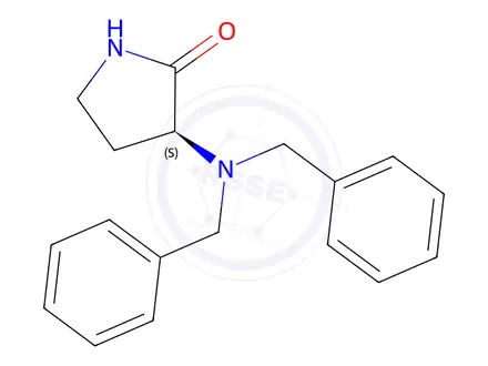 Chemical structure of (S)-3-(Dibenzylamino)pyrrolidin-2-one