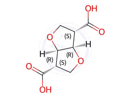 Chemical structure of (3S,3aR,6S,6aR)-Hexahydrofuro[3,2-b]furan-3,6-dicarboxylic acid