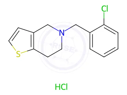 Chemical structure of Ticlopidine hydrochloride