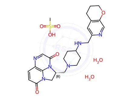 Chemical structure of Gepotidacin Mesylate Dihydrate