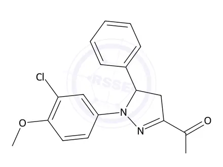 Chemical structure of 1-(3-Chloro-4-methoxyphenyl)-5-phenyl-4,5-dihydro-1h-pyrazole-3-carboxylic acid