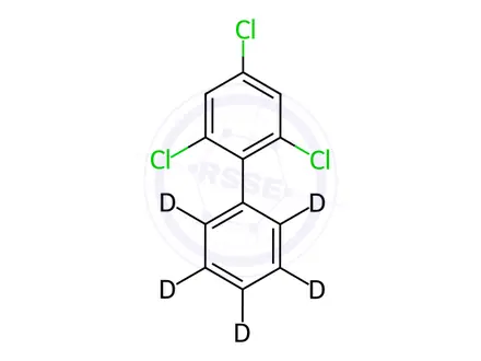Chemical structure of 2,4,6-Trichlorobiphenyl-2′,3′,4′,5′,6′-d5