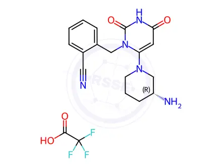 Chemical structure of N-Demethyl Alogliptin-2,2,2-Trifluoroacetate