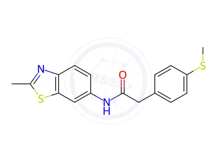 Chemical structure of N-(2-Methylbenzo[d]thiazol-6-yl)-2-(4-(methylthio)phenyl)acetamide