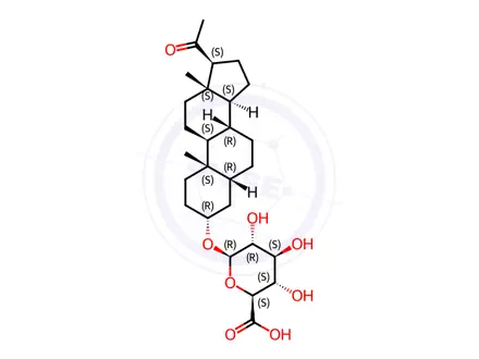 Chemical structure of Pregnanolone-beta-D-Glucuronide