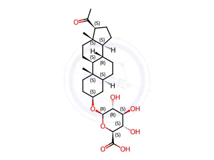 Chemical structure of 3-Beta-Allopregnanolone 3-beta-D-Glucuronide