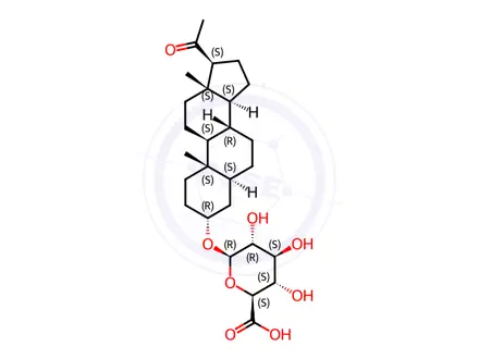 Chemical structure of 3-Alpha-Allopregnanolone 3-beta-D Glucuronide