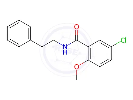 Chemical structure of 5-Chloro-2-methoxy-N-(2-phenylethyl)benzamide