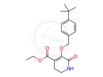 Chemical structure of Ethyl 5-((4-(tert-butyl)benzyl)oxy)-6-oxo-1,2,3,6-tetrahydropyridine-4-carboxylate