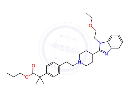 Chemical structure of Bilastine Impurity 166
