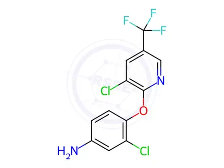 Chemical structure of 3-Chloro-4-{[3-chloro-5-(trifluoromethyl)-2-pyridinyl]oxy}aniline