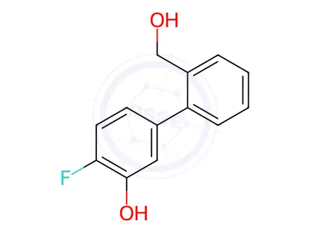 Chemical structure of 2-Fluoro-5-(2-hydroxymethylphenyl)phenol