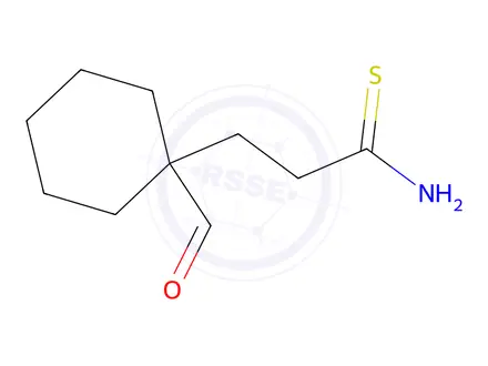 Chemical structure of 3-(1-Formylcyclohexyl)propanethioamide