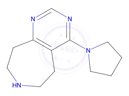 Chemical structure of 4-(Pyrrolidin-1-yl)-6,7,8,9-tetrahydro-5H-pyrimido[4,5-d]azepine