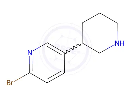 Chemical structure of 2-Bromo-5-(piperidin-3-yl)pyridine