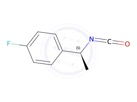 Chemical structure of (S)-(-)-1-(4-Fluorophenyl)ethyl isocyanate