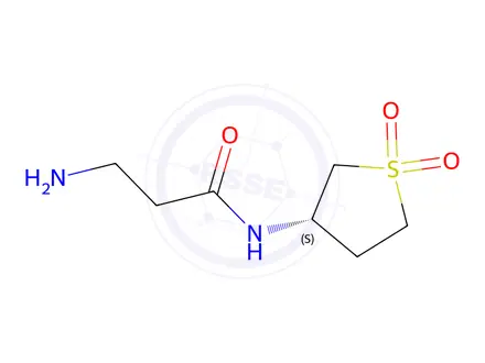 Chemical structure of (S)-3-Amino-N-(1,1-dioxidotetrahydrothiophen-3-yl)propanamide