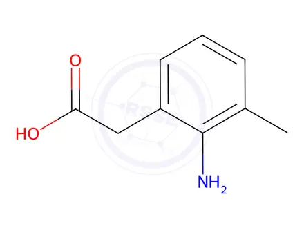 Chemical structure of 2-(2-Amino-3-methylphenyl)acetic acid