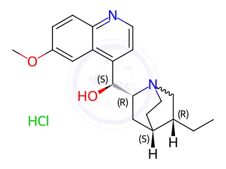 Chemical structure of Hydroquinidine HCl