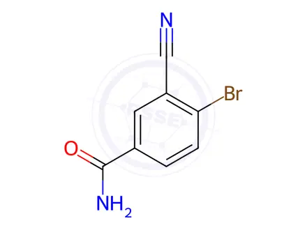 Chemical structure of 4-Bromo-3-cyanobenzamide