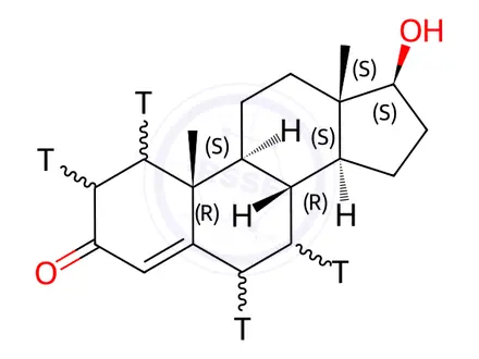 Chemical structure of Testosterone [1,2,6,7-3H4]
