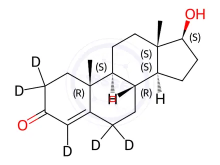 Chemical structure of Testosterone D5