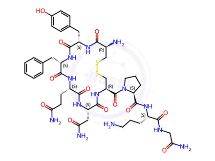 Chemical structure of Ornipressin Acetate