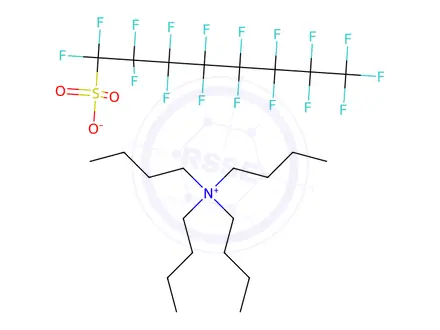 Chemical structure of Tetrabutylammonium heptadecafluorooctane sulfonate