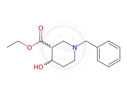 Chemical structure of Ethyl 1-Benzyl-4-hydroxypiperidine-3-carboxylate