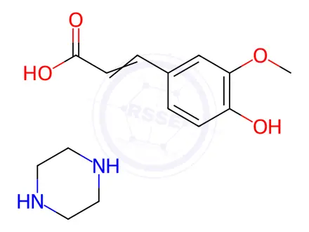 Chemical structure of Piperazine Ferulate