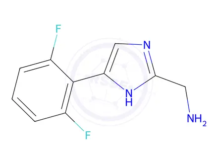 Chemical structure of (5-(2,6-Difluorophenyl)-1H-imidazol-2-yl)methanamine