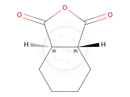 Chemical structure of (+/-)-Trans-1,2-Cyclohexanedicarboxylic Anhydride