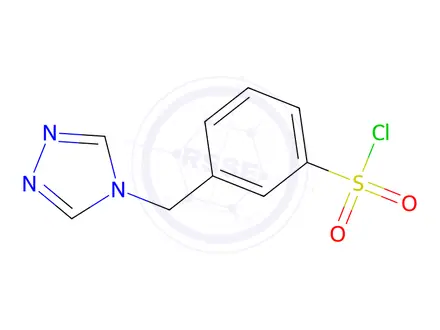 Chemical structure of 3-((4h-1,2,4-Triazol-4-yl)methyl)benzenesulfonyl chloride